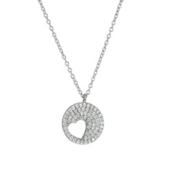 FAO Schwartz Valentines Set Mother Daughter necklaces silver - Picture 2 of 2